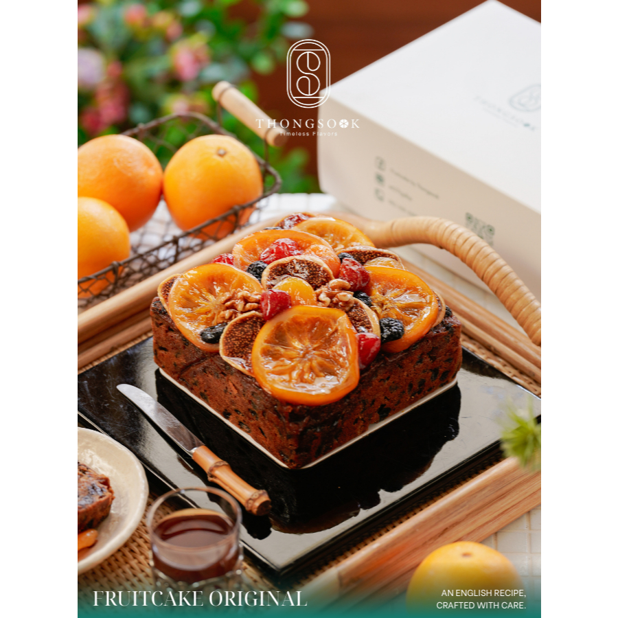 [2 ปอนด์] Fruitcake by Thongsook | Special Topping Fruitcake | หวานน้อย เนื้อเค้กฉ่ำ ผลไม้แน่น ราคา ถูกที่สุด ดีลบีเคเค แกลเลอรีภาพที่ 4