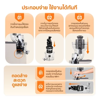 SCE Plus CJ1 เครื่องสกัดน้ำผลไม้ Slow Juicer แยกกาก คั้นน้ำผลไม้สด รับประกัน 2 ปี