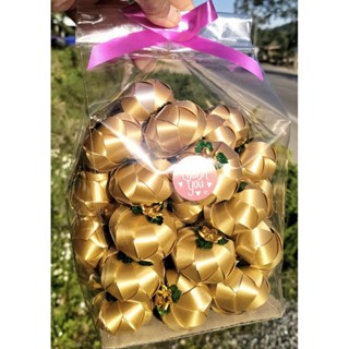 เหรียญโปรยทานงานบวชลูกพลับสีทอง50ลูกตัวเปล่า