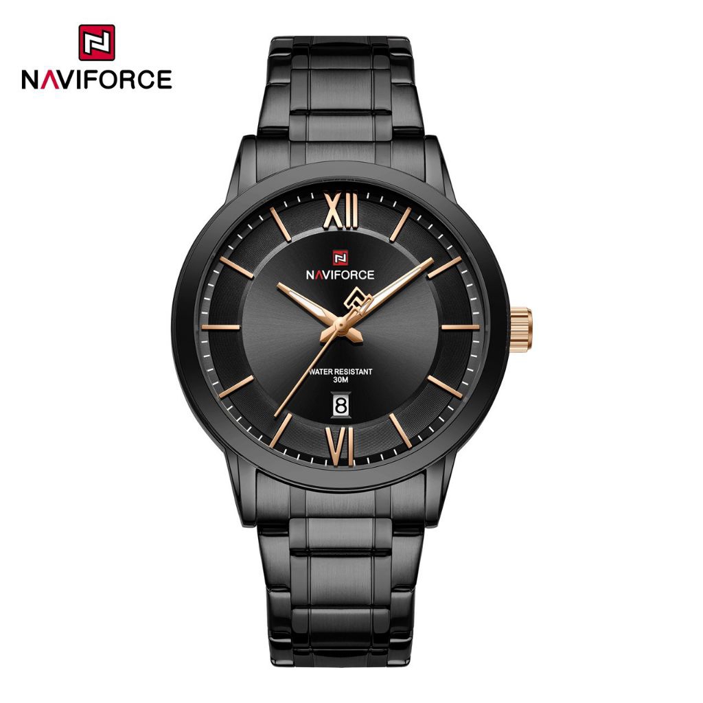 NAVIFORCE นาฬิกาข้อมือผู้ชาย รับประกัน 1 ปี ของแท้ 💯% สายสแตนเลส รุ่น 9254