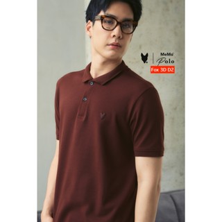 AEIOU🦊โปโล Memo Polo กระดุม2 ปกคอเรียบ Basic Fox 3D Best Sel…