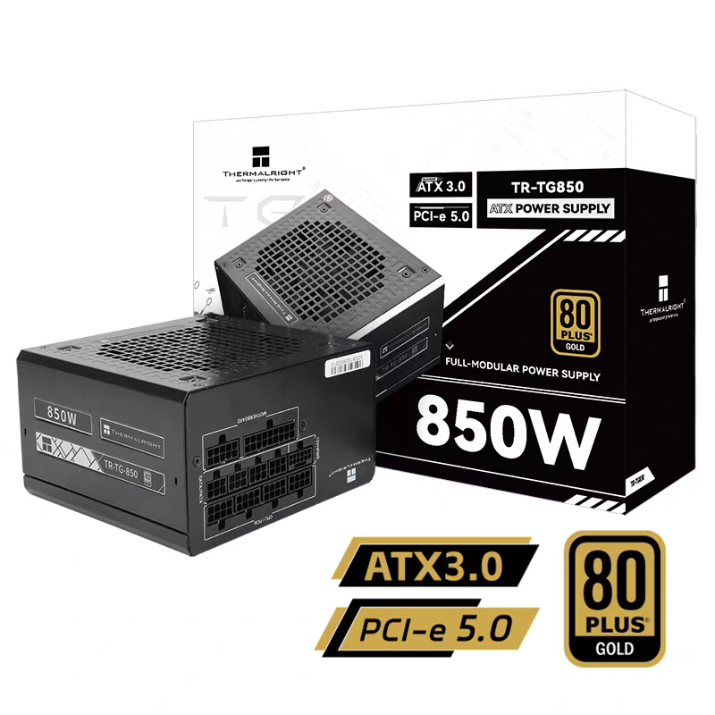 POWER SUPPLY (อุปกรณ์จ่ายไฟ) Thermalright 850W TR-TG850-B / TR-TG850-W ATX 3.0 Gold Fully Modular Po