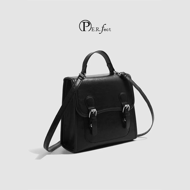 ✨PERFECT✨ กระเป๋าเป้ผู้หญิงสีแดงแว่น ใช้ได้ทั้งเป้+สะพายข้าง สไตล์เกาหลี หนังแว่นคุณภาพดี 4สีให้เลือก - รูปที่ 3