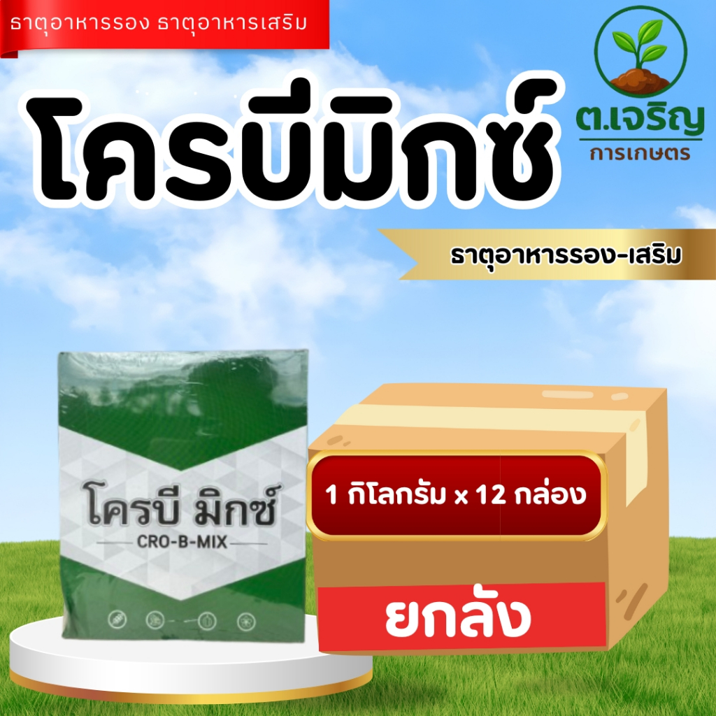 โครบี มิกซ์ โครเด็กซ์ **ยกลัง**(ขนาด 1 กิโลกรัมx12กล่อง) ธาตุอาหารรอง-ธาตุอาหารเสริม ช่วยให้ใบเขียวเข้ม สูตรคีเลต