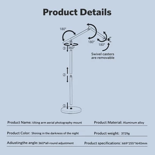 MeeGoo ขาตั้งโทรศัพท์แท็บเล็ตโลหะแบบปรับได้ Lazy Holder Bracket ขาตั้งโทรศัพท์และแท็บเล็ตแบบปรับไ ขาตั้งสำหรับคนขี้เกีย