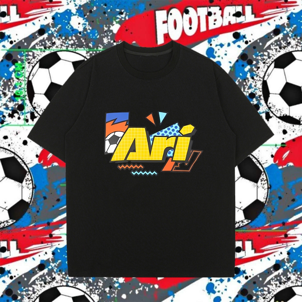 Ari เสื้อยืดฟุตบอลสำหรับผู้ใหญ่ Ari ลายกราฟิกสีสันสดใส ขนาด S-5XL T-shirt Tops มีหลายสไตล์ให้เลือก