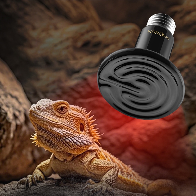 โคมไฟให้ความร้อนแบบเซรามิก หลอดอินฟาเรด หลอดไฟให้ความร้อน สำหรับเต่าบก ซูคาต้า เต่าบกทะเลทราย  75W/100W/150W - รูปที่ 4