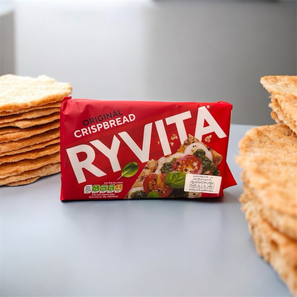 (พร้อมส่ง) Ryvita ตราไรย์วิต้า ขนมปังข้าวไรซ์อบกรอบรสดั้งเดิม Original crispbread 250g
