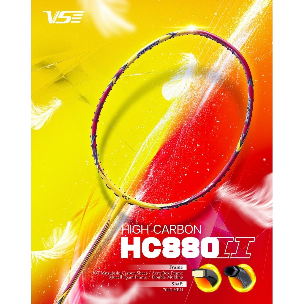 VS ไม้แบดมินตัน รุ่น 𝗛𝗖𝟴𝟴0l𝗜/5U, 𝗛𝗖𝟴𝟵𝟬ll/6U, 𝗛𝗖𝟴𝟵𝟴𝗜𝗜/7U เอ็น+กริป+ซอง แท้ 💯%