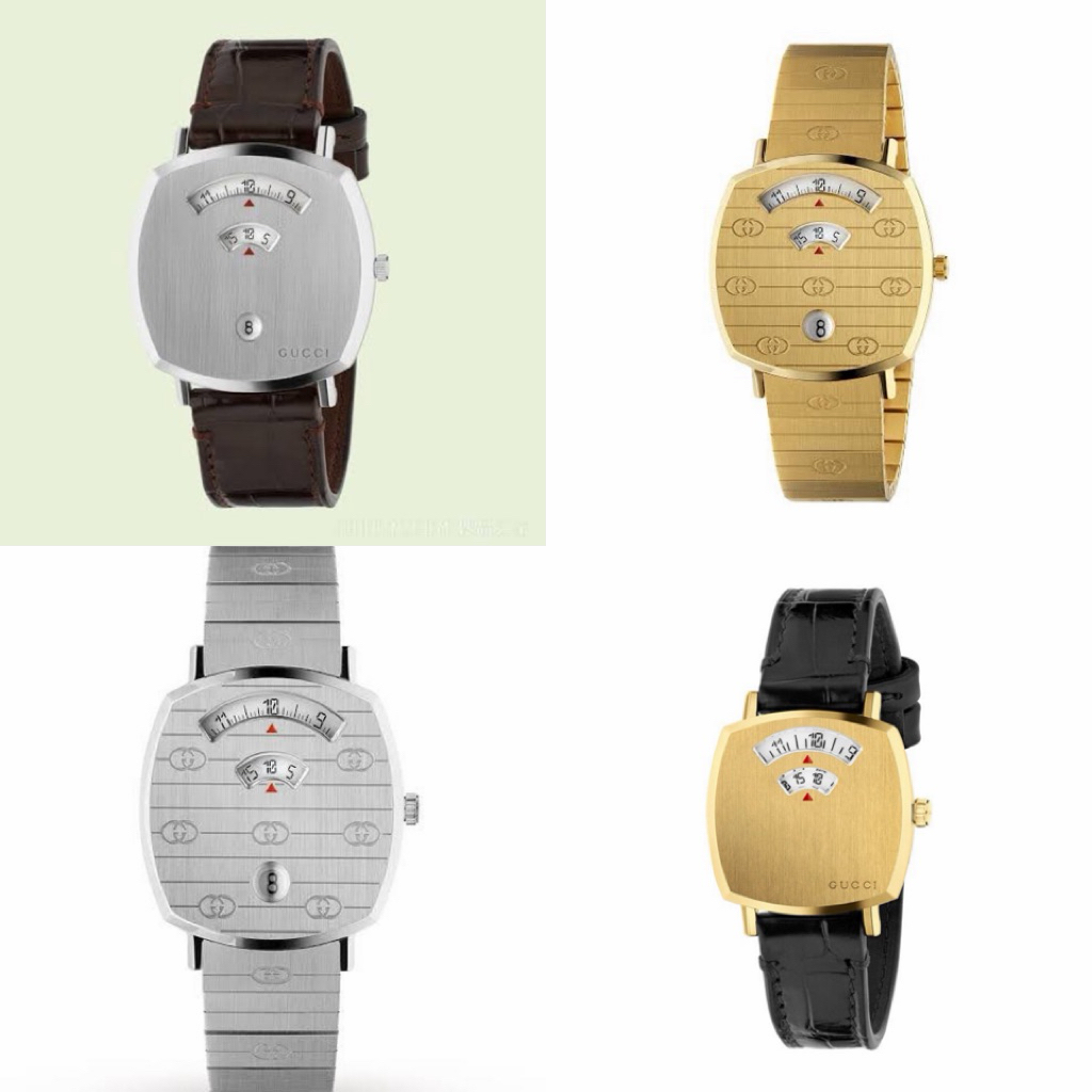 Gucci Grip Watch 35mm. / 38mm. สีเงิน/ทอง/ดำ *กรุณาทักแชทเพื่อเช็คสต็อคก่อนกดสั่งนะคะ*