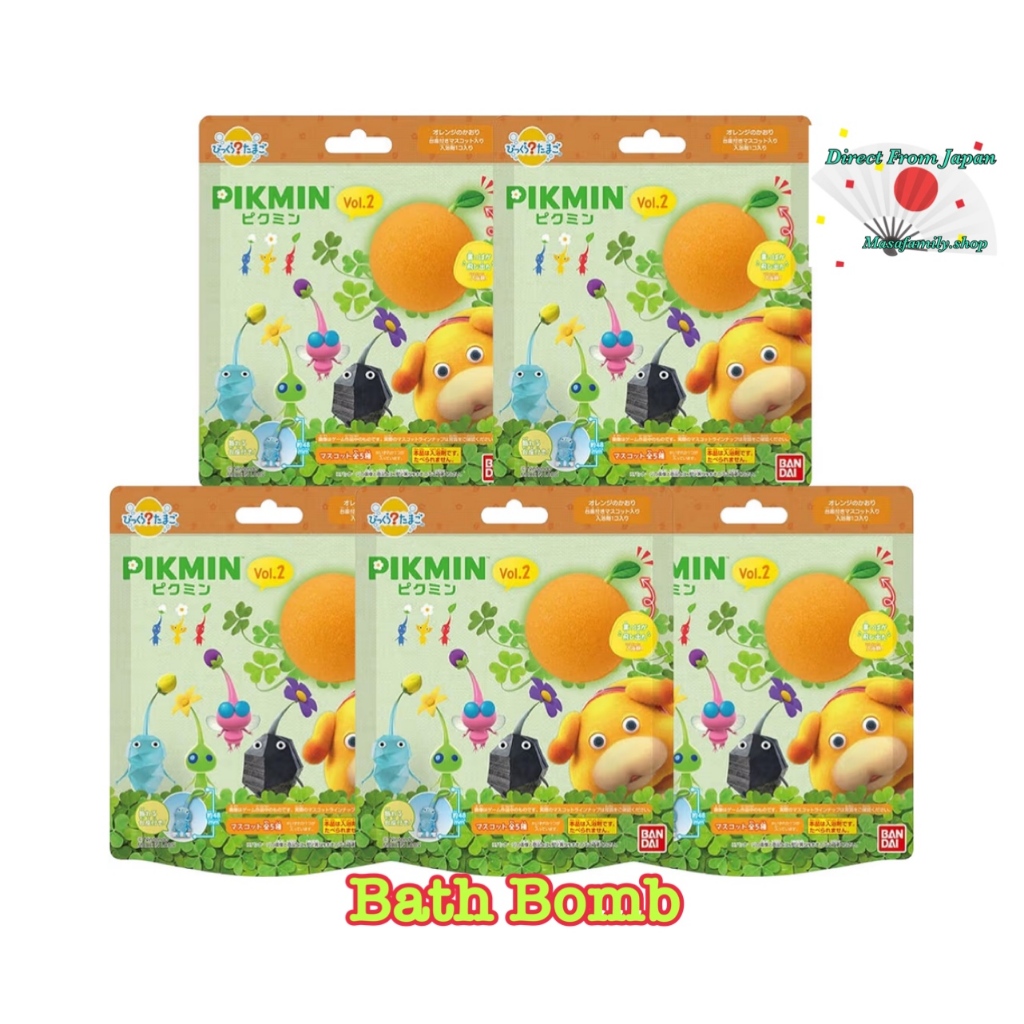 Pikmin Bath Bomb Vol.2 – Set of 5 | Surprise Figure Inside | Bandai Bath Additive