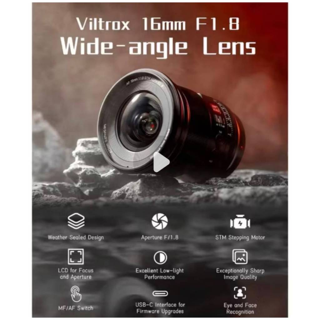Viltrox AF 16mm F1.8 FE Lens Wide Auto Focus Full-frame Lens Mirrorless Sony E-Mount