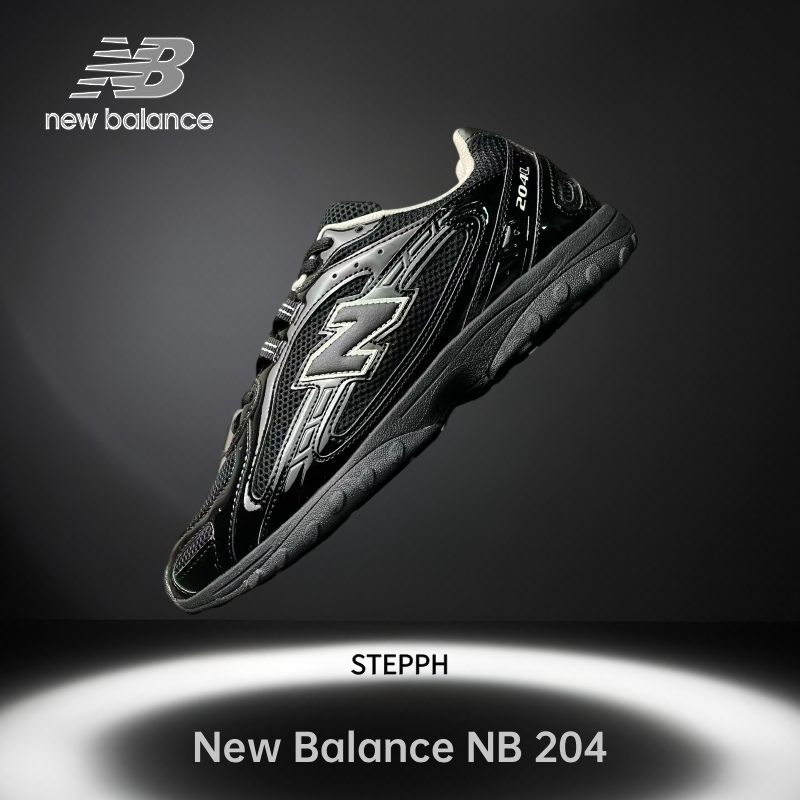 ของแท้ 100%-New Balance 204L patent black Low Sneakers  U204LMRA