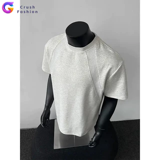 Crush Oversized Timeless ผ้าหนายับยากรีดง่าย เสื้อยืดทรงหลวม ดีไซน์คลาสสิค เสื้อยืดเปล่า