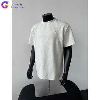Crush Oversized Timeless ผ้าหนายับยากรีดง่าย เสื้อยืดทรงหลวม ดีไซน์คลาสสิค เสื้อยืดเปล่า