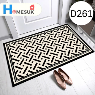 พรม3Dห้องครัว โทนดำ (ไร้ขอบ) ขนาด 40X60 cm พรมปูพื้นในห้องครัว พรมเช็ดเท้า พรมปูพื้น ซับน้ำดี ยางกันลื่น