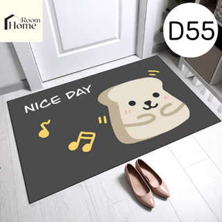 พรม3Dห้องครัว ลายการ์ตูน สัตว์น่ารัก (ไร้ขอบ) ขนาด 40X60cm พรมปูพื้นในห้องครัว พรมเช็ดเท้า พรมปูพื้น ซับน้ำดี ยางกันลื่น