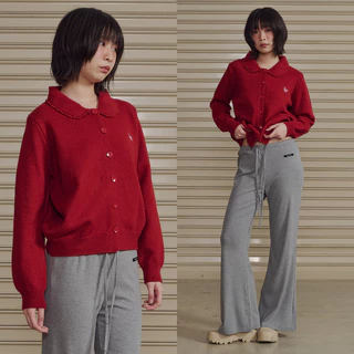 (พร้อมส่ง)Bemingtop1069(M-L)-BEMING Retro Line Knit เสื้อคาดิแกนลายขวางสุดคลาสสิก เติมลุควินเทจ