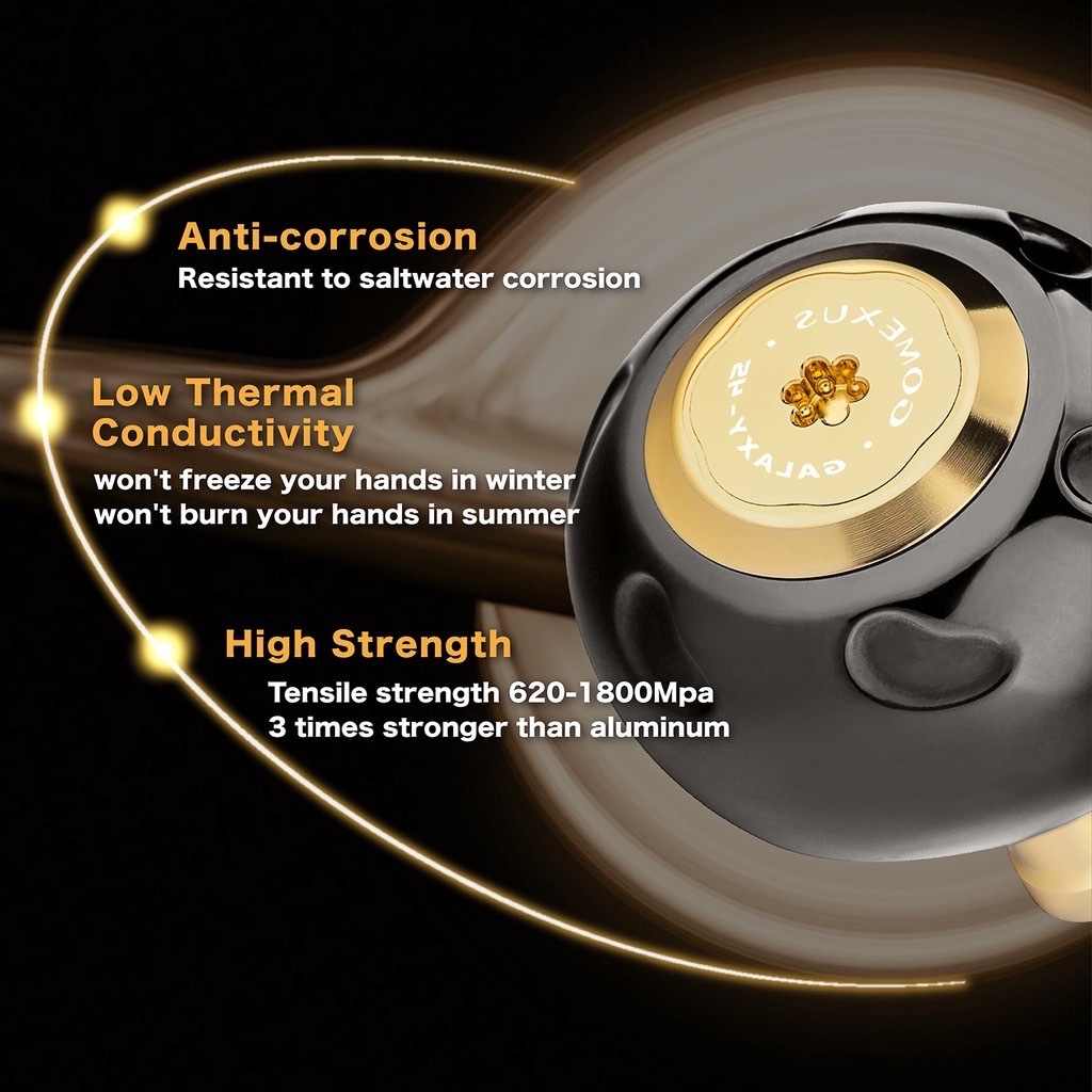 Gomexus Galaxy 38-50 mm.  น็อปไทเทเนียมสำหรับ shimano,Daiwa (สต๊อกสินค้าในไทย)