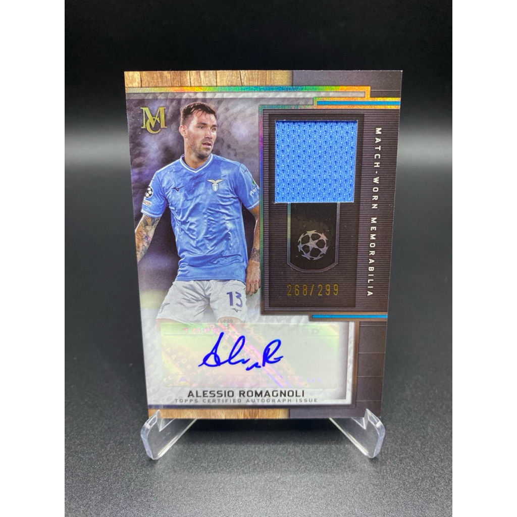 การ์ดฟุตบอล ⚽️ Alessio Romagnoli | 2023-24 Topps Museum Collection – Museum Autograph Relic