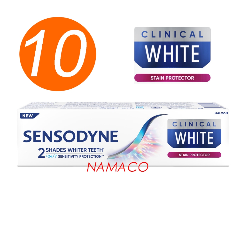 Sensodyne Clinical White 100g, ยาสีฟัน เซ็นโซดายน์ คลินิคอลไวท์ ฟันขาวชัวร์ ไม่กลัวเสียวฟัน 100 กรัม