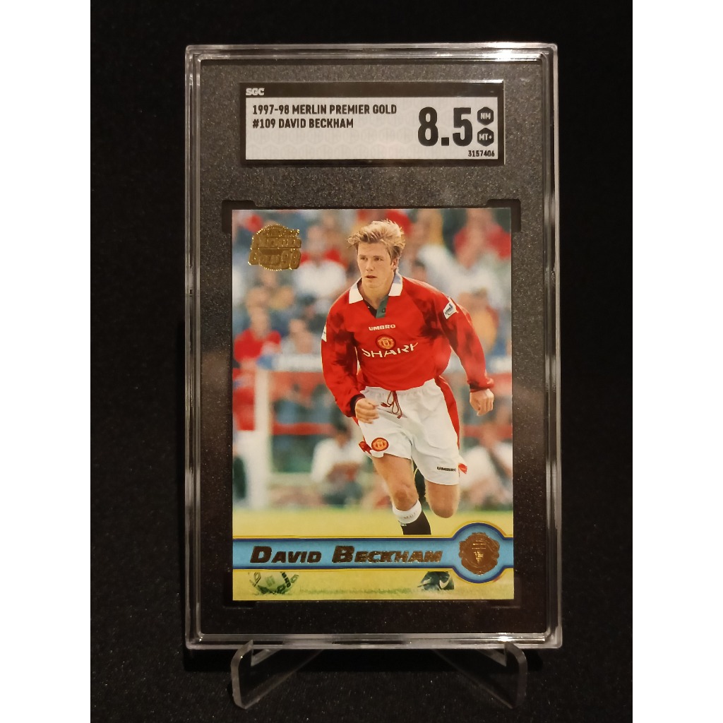 David Beckham 1997-98 Merlin Premier Gold David Beckham Manchester United #109 SGC 8.5