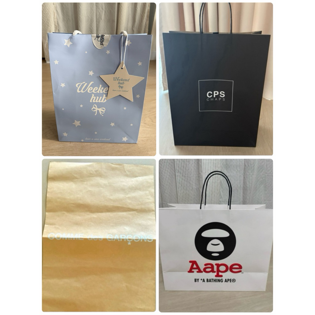 ถุงกระดาษ Aape/Comme/CPS/Weekend แท้📌สภาพใหม่ ไม่มีตำหนิ