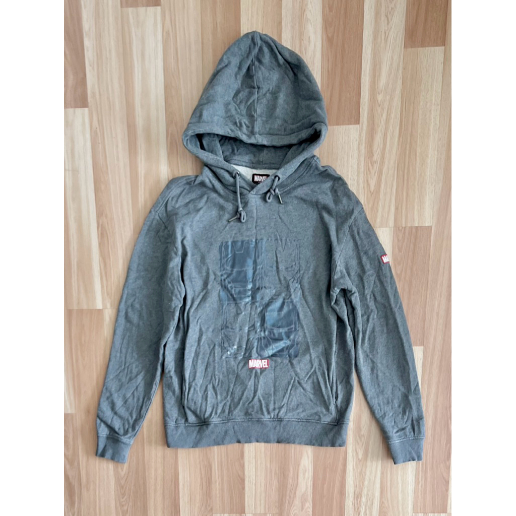 marvel man hoodie เทาเข้ม