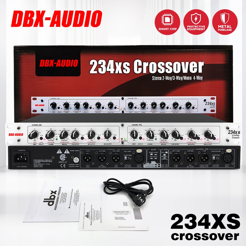 DBX-AUDIO 234XS สามความถี่อิเล็กทรอนิกส์ความถี่ Bass Frequency Divider อาชีพสองช่องความถี่ดิจิตอลโปร