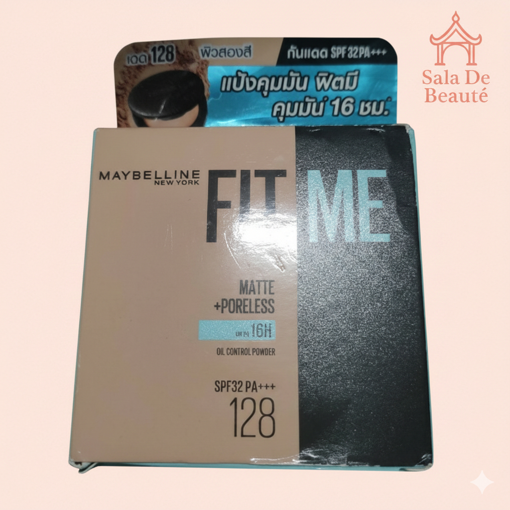 Maybelline Fit Me Matte+Poreless Powder เบอร์ 128 คุมมัน 16 ชม. SPF32 PA+++ รุ่นใหม่ล่าสุด!