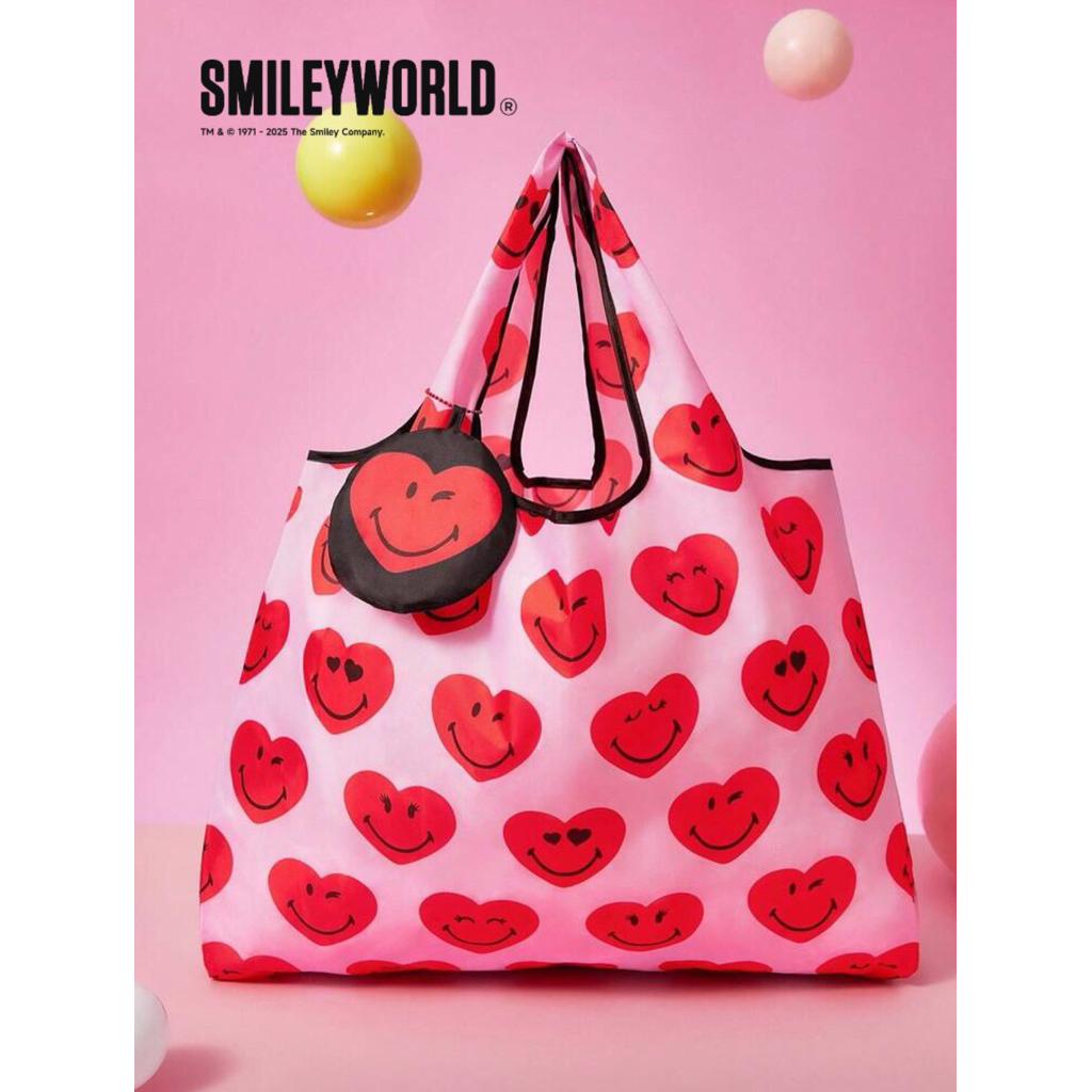 [พร้อมส่ง🇹🇭] ถุงผ้าพับได้ Smiley®️100% official licensed product