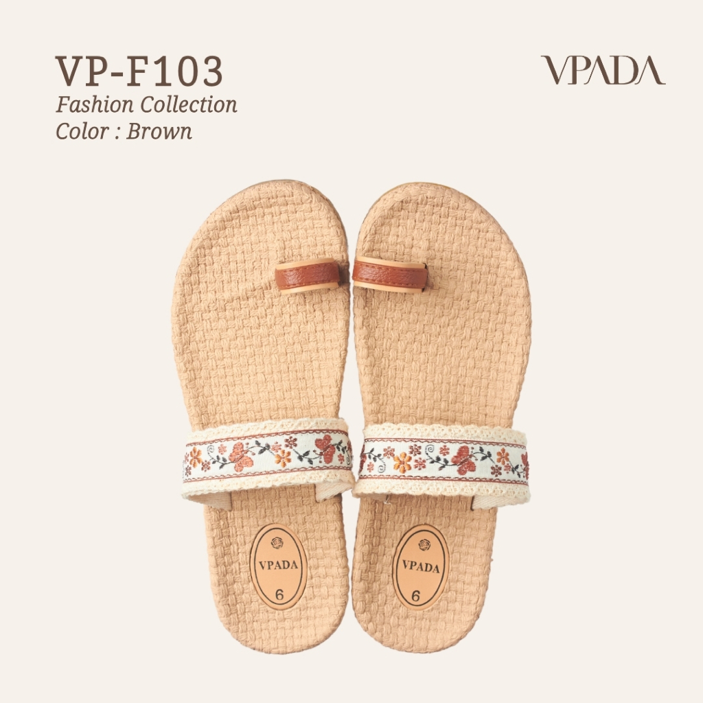 Vpada_sandals_VP-F103 Fashion Collection รองเท้าแตะชายหาดแบน รองเท้าแตะแฟชั่น