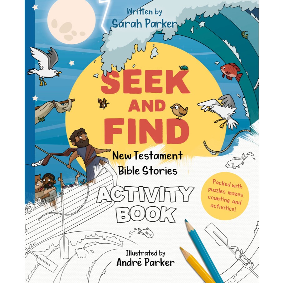 Seek and Find: New Testament Activity Book หนังสือเด็กคริสเตียน | Coloring + Puzzle + Activity Book 