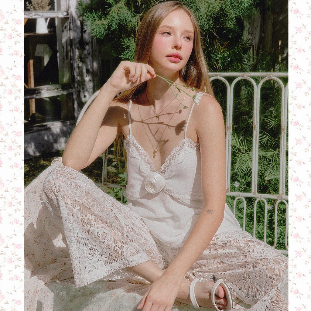 [พร้อมจัดส่ง]LACE CAMISOLE VINTAGE BOHO STYLE