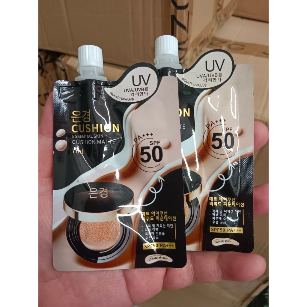 (คุกชั่นซอง)คุกชั่นเกาหลีเนื้อพรีเมี่ยมกันน้ำกันเหงื่อขนาด7g ราคาทดลองใช้