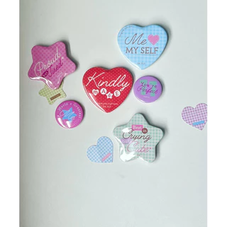 Heart/Star Badges เข็มกลัดหัวใจ (Made of Memories Col.) - SM,PLS!