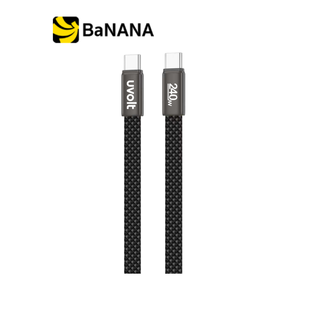สายชาร์จ UVOLT USB-C to USB-C DATA 240W 1.5M Black (UVCC-02BK) by Banana IT