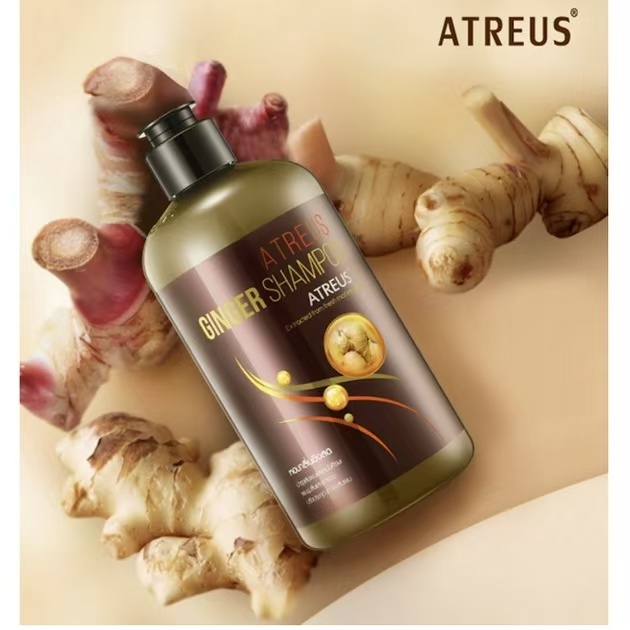 ATREUS GINGER SHAMPOO แชมพูขิง แท้100% เอเทรียส จินเจอร์ บำรุงหนังศีรษะสารสกัดจากขิง ช่วยให