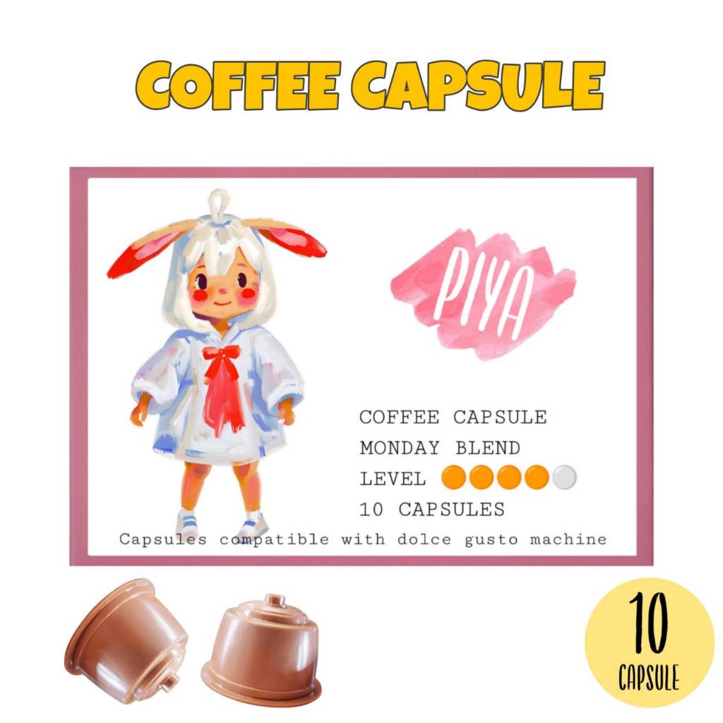 กาแฟแคปซูล Coffee Capsule / Monday Blend (ใช้กับระบบ Dolce Gusto compatible) 1 กล่อง มี 10 แคปซูล
