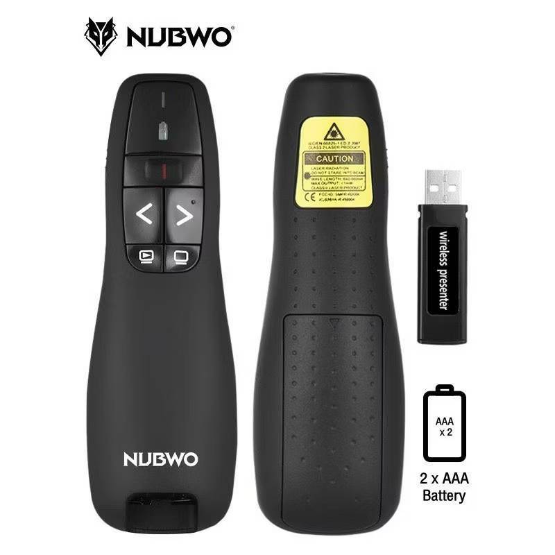 Nubwo NWL-010 Wireless Presenter Remote พรีเซนเทชั่น รีโมท 2.4Ghz 15M Laser Poiter