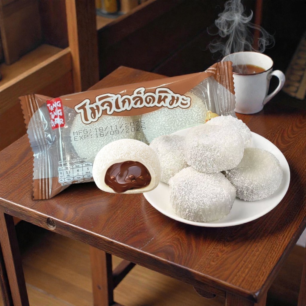 เซ็ท 2 แถม 1  โมจิเกล็ดหิมะสอดไส้ช็อกโกแลต ตรา ตังตังแบร์   (ขนาด 480 กรัม/กล่อง ) - รูปที่ 4