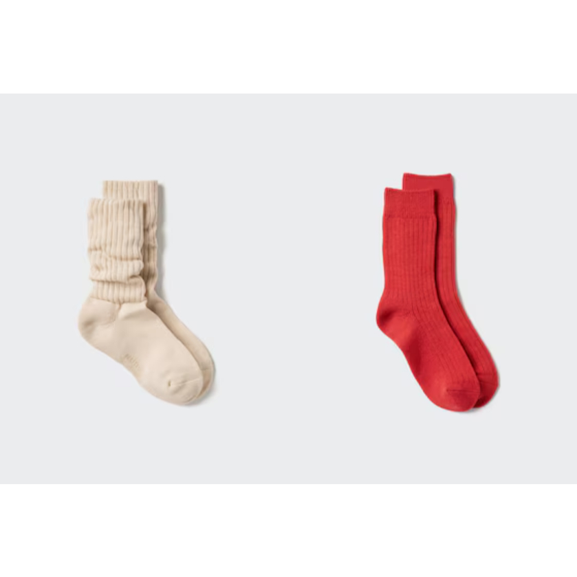พร้อมส่ง UNIQLO ถุงเท้า HEATTECH Socks ระงับกลิ่น ผ้า Pile ผู้ หญิง 23-25 cm