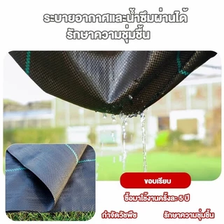(หนาขึ้น) พลาสติกคลุมดิน ผ้าคลุมหญ้า พลาสติกคลุมวัชพืช กำจัดวัชพืช ผ้าคลุมวัชพืช พลาสติกเกรดส่งออก ผสมUV ฆ่าหญ้า 3×100