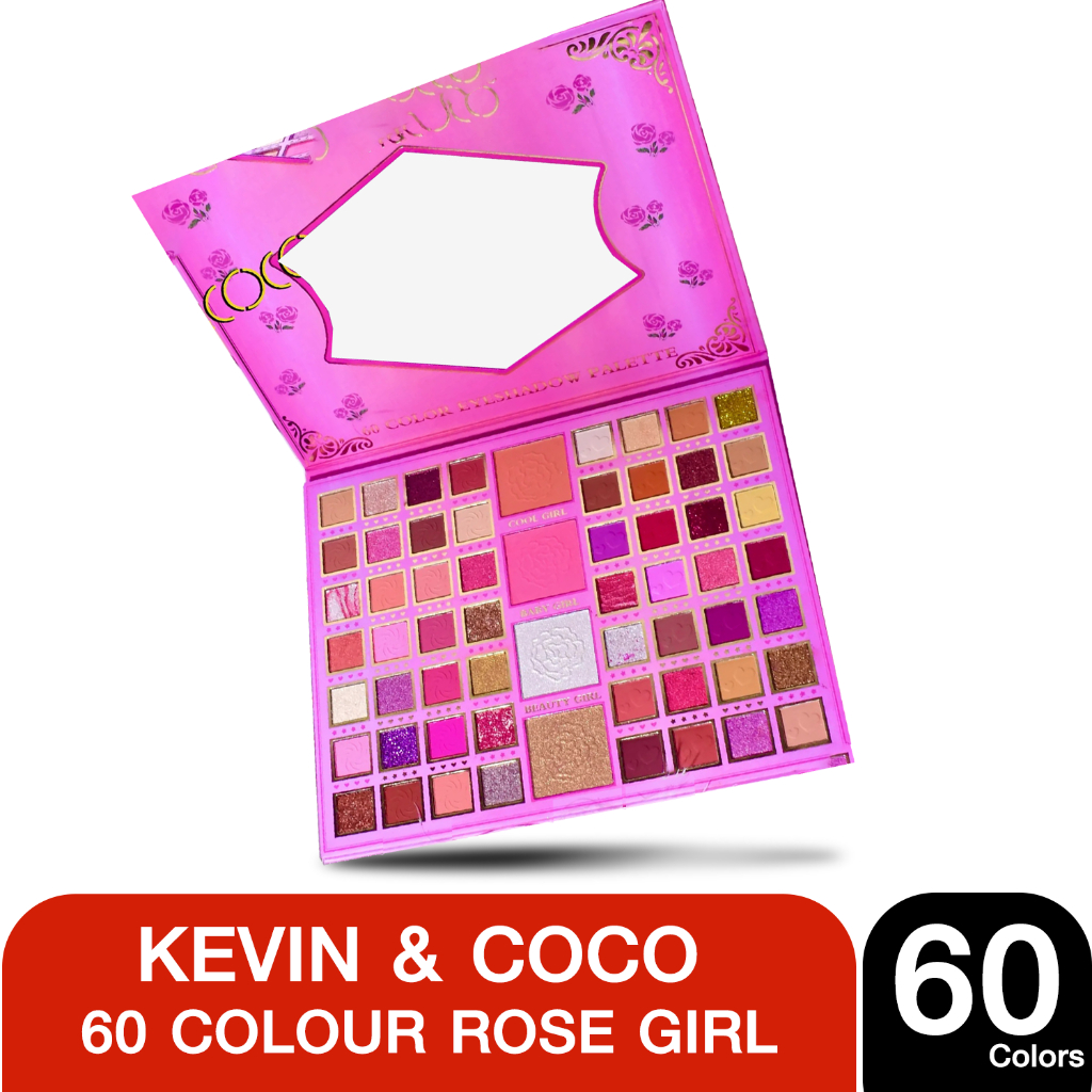KEVIN&COCO 60colour rose girl eyeshadow palette พาเลตต์อายแชโดว์ โรสเกิร์ล
