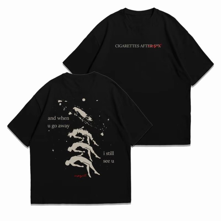 T-Shirt SUNSETZ CAS WHEN U GO AWAY I STILL SEE U VERSION - COTTON COMBED Katun Keren Distro S-3XL
