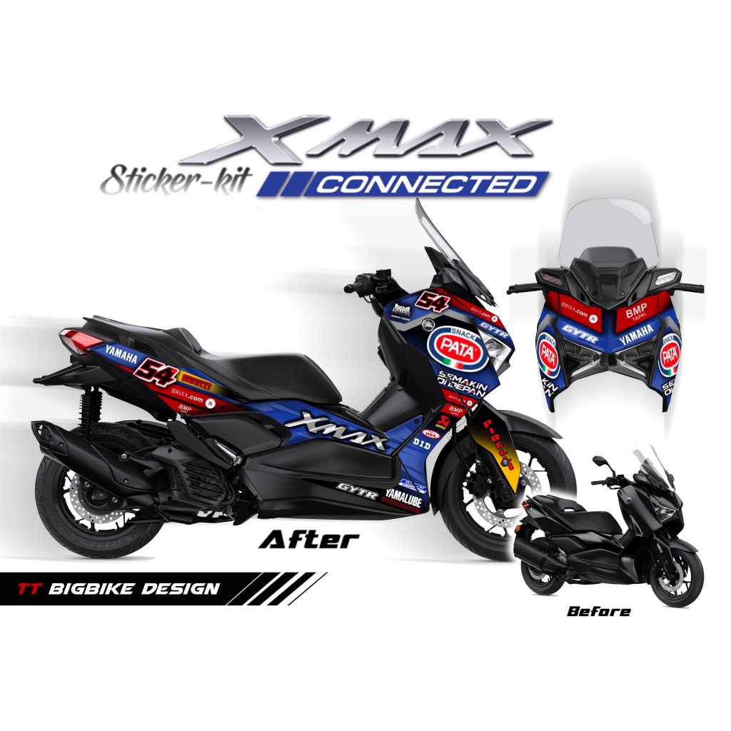 TT Bigbike Design สติ๊กเกอร์แต่งลาย X-MAX(2023-2026) ลาย TT SPT RACING