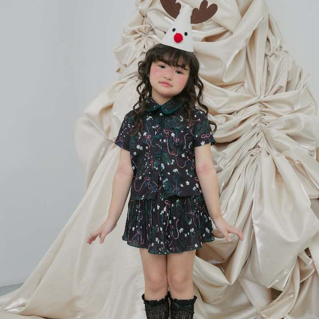 La Mignonne (S-XL) Gracie Leah Kid Set ชุดเซ็ทเด็กใส่เที่ยว งานกระดุมหน้าใช้ได้จริง ผ้านิ่มใส่สบายมาก