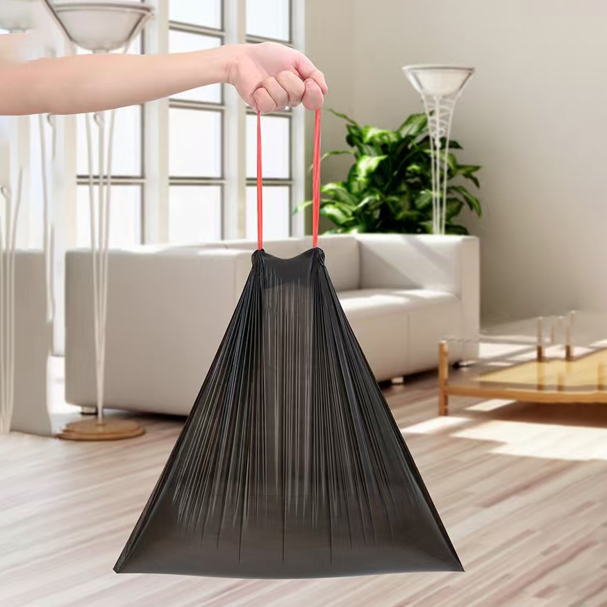 ขนาด 45x50cm ถุงขยะ แบบม้วน หนาพิเศษ มีหูหิ้ว ถุงเก็บขยะ ถุงขยะหนามีเชือกรัด ถุงขยะม้วน45/75/120PCS - รูปที่ 5