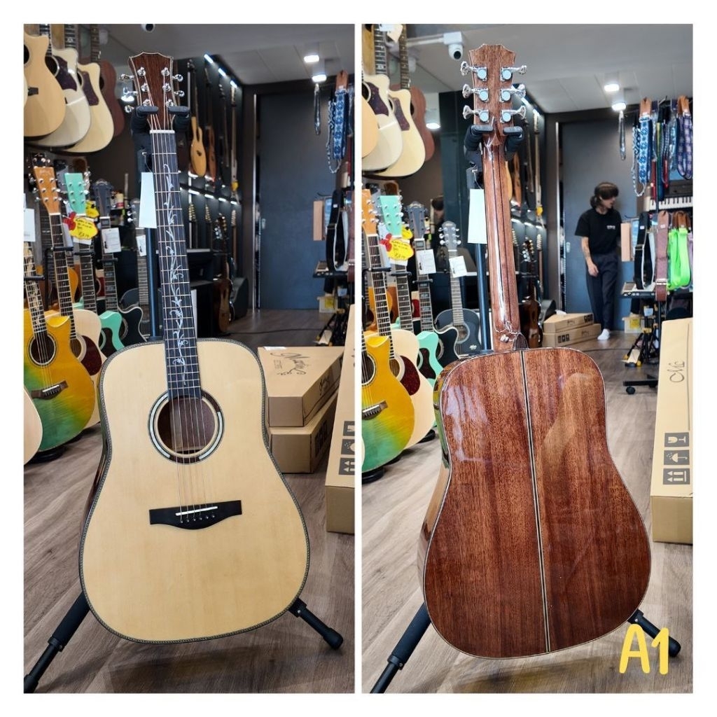 Nologo Allsolid guitar รอบตกค้าง | กีตาร์โปร่ง ไม้แท้ทั้งตัว อาจมีตำหนิสีบ้างเล็กน้อย ราคาเหมาจากโรง