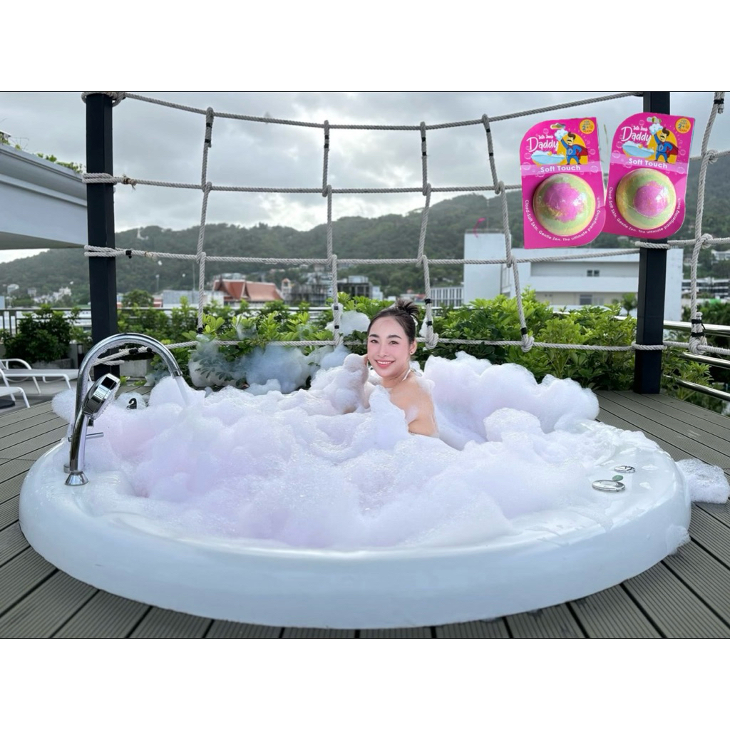 Bubble Bath Bomb - บาธบอมทำฟอง handmade ไร้สารอันตราย กลิ่นหอม สีสวย อ่อนโยน